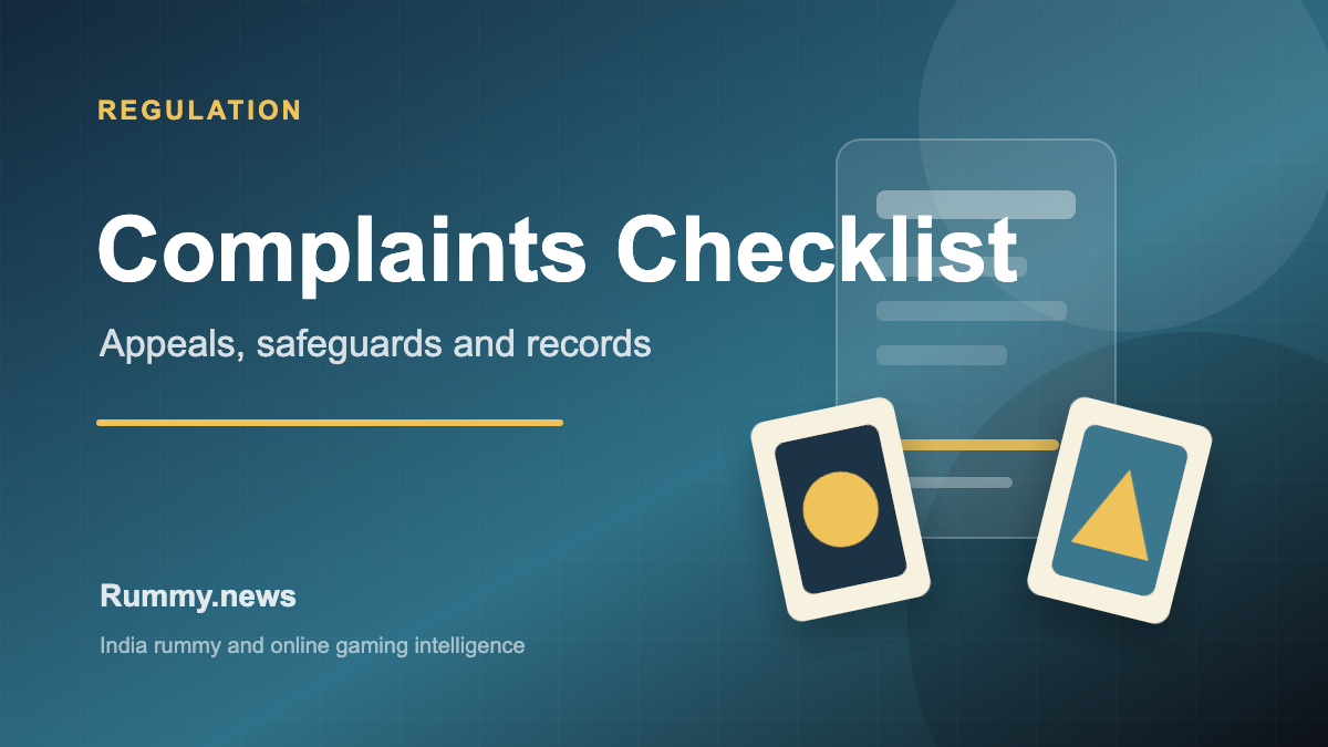 Online Gaming Complaint and Appeal Checklist for Indian Readers